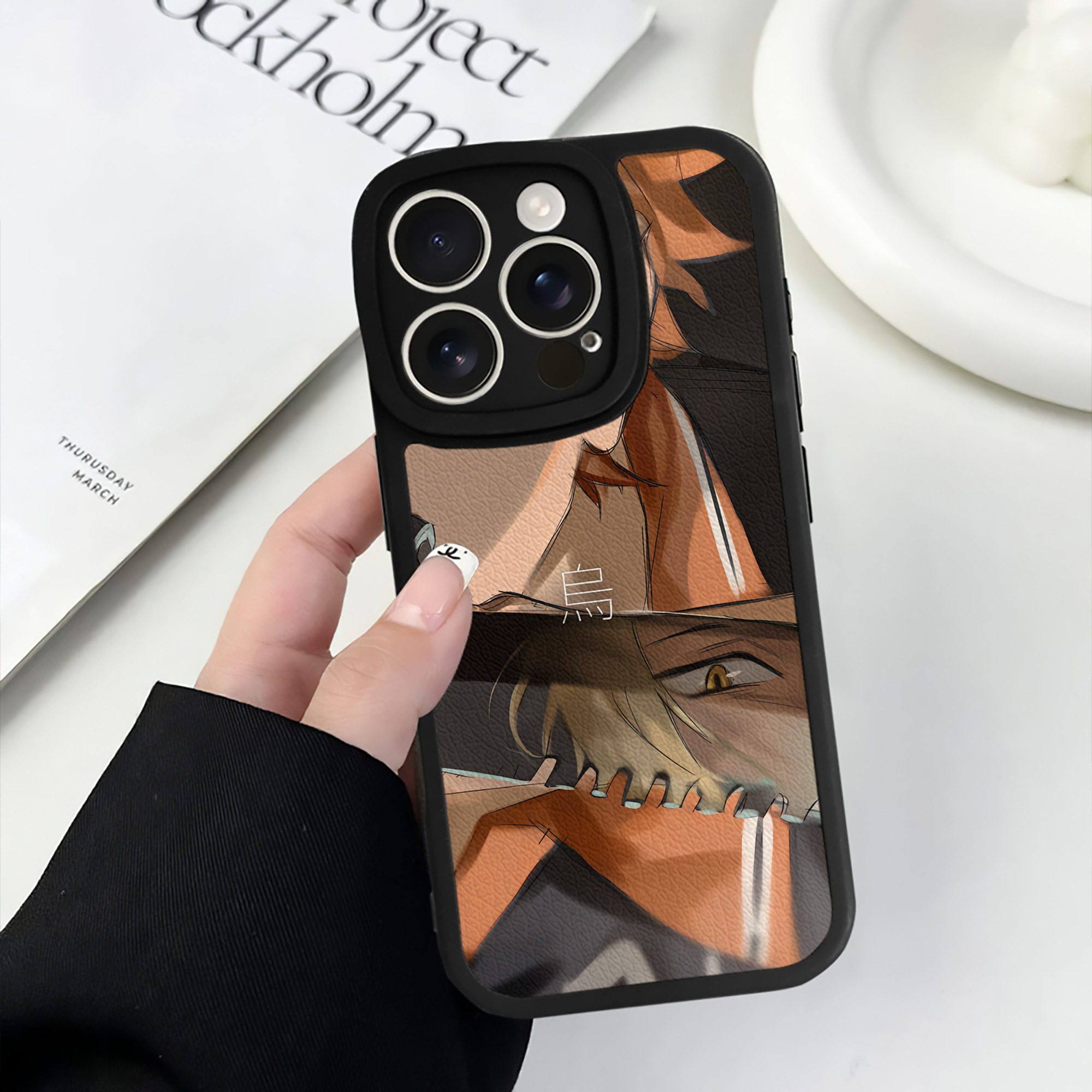 （画像用） ハイキュー!! Haikyu!! 【iPhone 16シリーズ対応】シリコンスマホケース（レザー調） 材質：シリコン